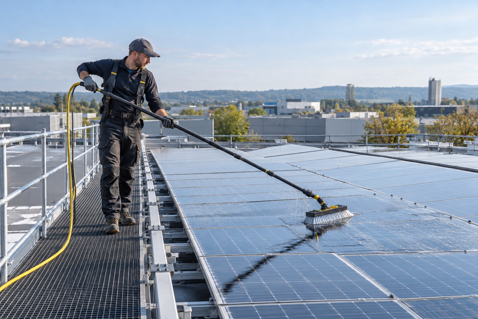 Nettoyage professionnel de panneaux photovoltaïques à Genève